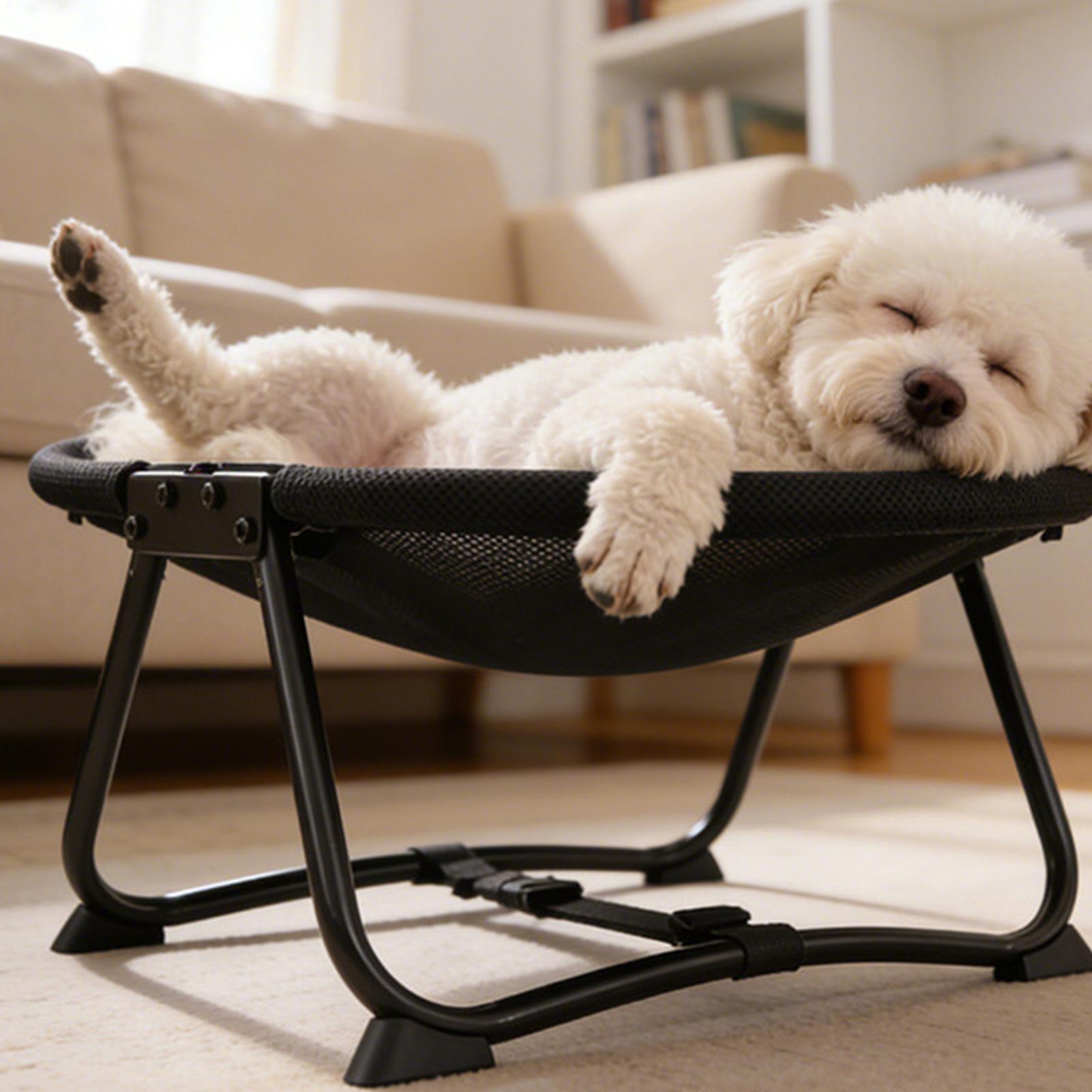 Camping Cot Foldable - เตียงนอนสุนัขแบบพับได้ เปลนุ่มสำหรับสัตว์เลี้ยงในบ้าน แคมป์ปิ้ง เตียงนอนแมวสำหรับลูกแมวขนาดเล็ก กลาง สำหรับสุนัขขนาดเล็ก