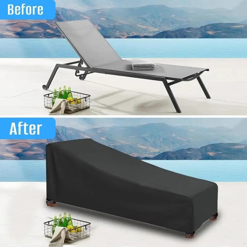 Outdoor Furniture Heavy Duty - ผ้าคลุมเก้าอี้พักผ่อนกลางแจ้งแบบหนาพิเศษ - ผ้าอ็อกซ์ฟอร์ดทนทาน ป้องกันได้ทุกฤดู สำหรับลานบ้านและริมสระน้ำ ผ้าคลุมเฟอร์นิเจอร์ลานบ้าน