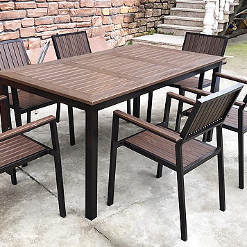 Outdoor Furniture For Sale - ขายร้อนการออกแบบที่ทันสมัยกันน้ํากลางแจ้งเฟอร์นิเจอร์ไม้พลาสติกลานสวนโต๊ะกลางแจ้ง
