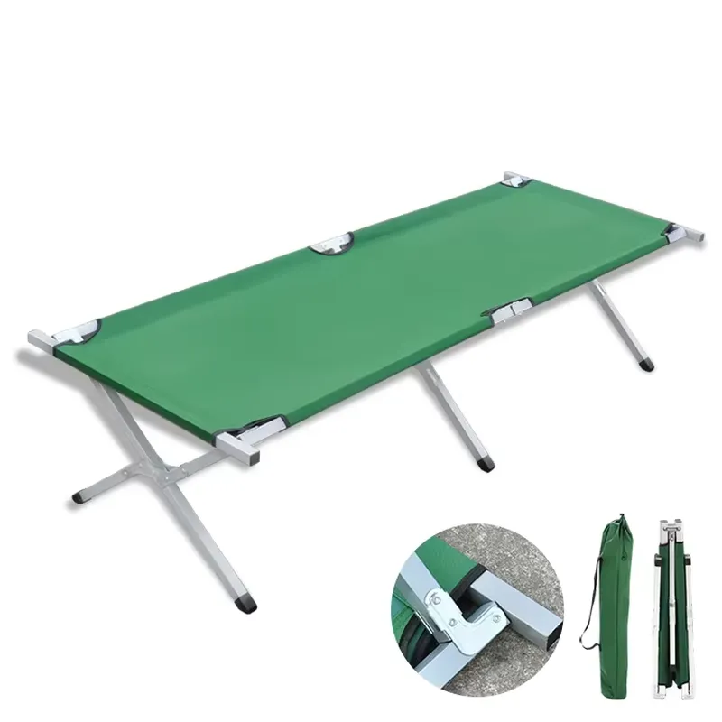 Camping Cot Foldable - เตียงพยาบาลฉุกเฉินสำหรับใช้งานกลางแจ้ง เตียงพับได้แบบพกพา เตียงพับสำหรับตั้งแคมป์พร้อมกระเป๋าใส่ ขายส่ง OEM ODM