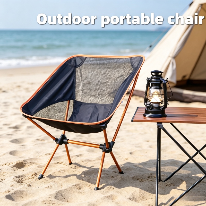Outdoor Furniture Rocking Chair - เก้าอี้อลูมิเนียมอัลลอยด์น้ำหนักเบาพิเศษ เก้าอี้พับแบบพกพาสำหรับตั้งแคมป์ เก้าอี้พักผ่อนสำหรับตกปลา ปิกนิก เดินป่า และกิจกรรมกลางแจ้ง