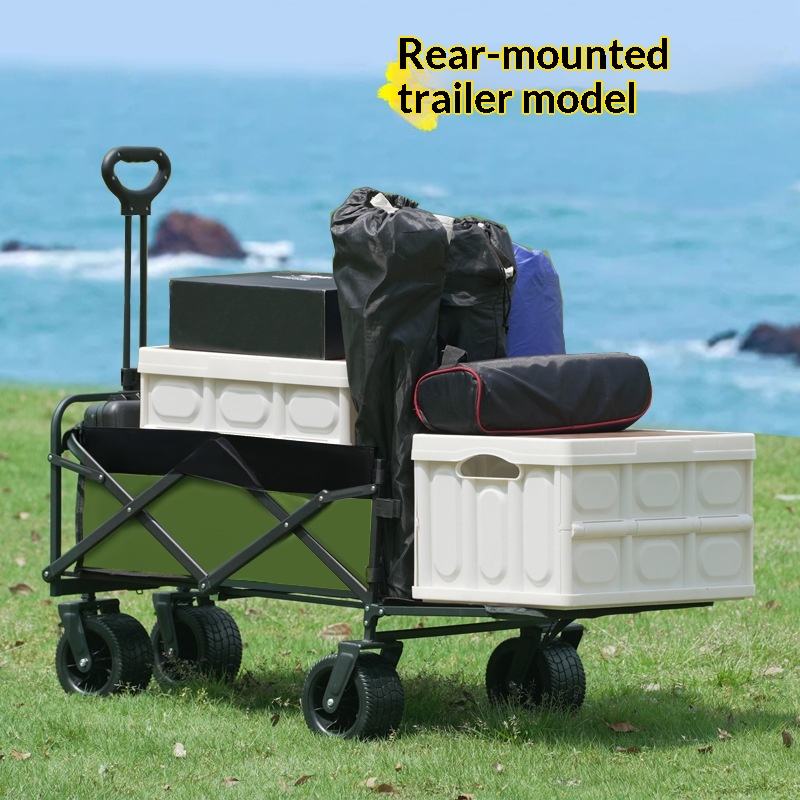 Outdoor Furniture For Sale - รถเข็นอเนกประสงค์แบบพับได้ 4 ล้อ สำหรับแคมป์ปิ้ง รับน้ำหนักได้ 175