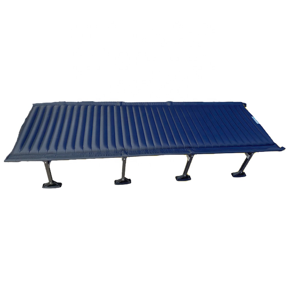 Camping Cot Foldable - เตียงสนามพับได้ น้ำหนักเบา ทันสมัย ทำจากอลูมิเนียม พร้อมที่นอนเป่าลม สำหรับใช้ในสวนสาธารณะ
