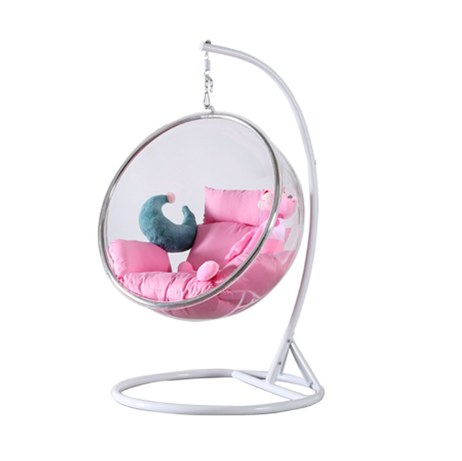 Hanging Egg Chair - เก้าอี้แขวนทรงไข่แบบหมุนได้ วัสดุอะคริลิกใส สำหรับห้องนั่งเล่น ขายดี
