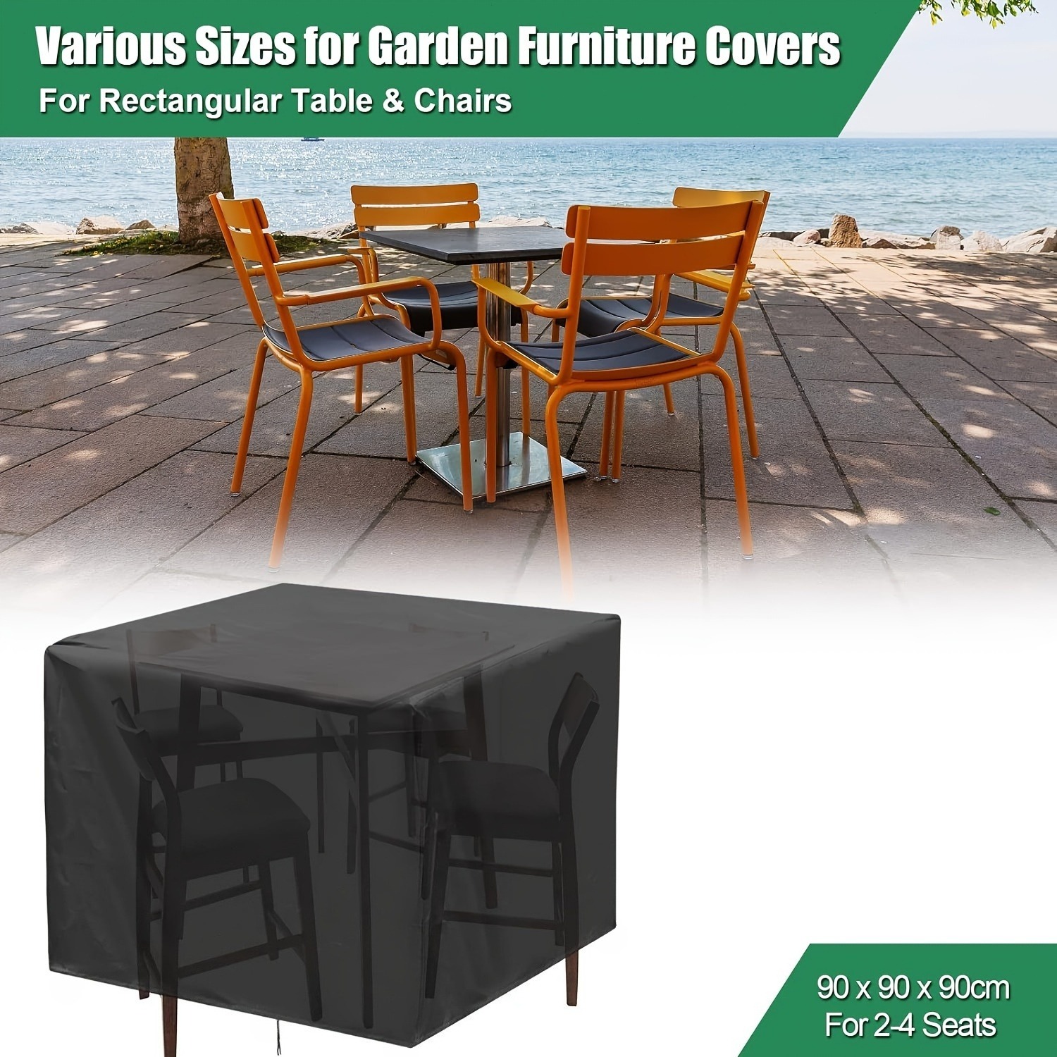 Outdoor Furniture Arhaus - ผ้าคลุมเฟอร์นิเจอร์สวนสำหรับใช้งานกลางแจ้งแบบหนาพิเศษ 210D - ผ้าคลุมกันน้ำสำหรับเก้าอี้ โซฟา โต๊ะ