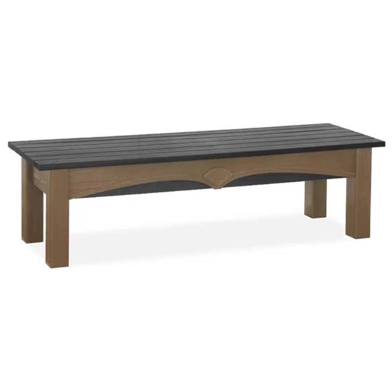 Outdoor Furniture Recycled Plastic - ม้านั่งพลาสติกรีไซเคิลลายไม้ เฟอร์นิเจอร์กลางแจ้งสุดหรู สำหรับสวนสาธารณะ สนามกอล์ฟ แบบไม่มีพนักพิง