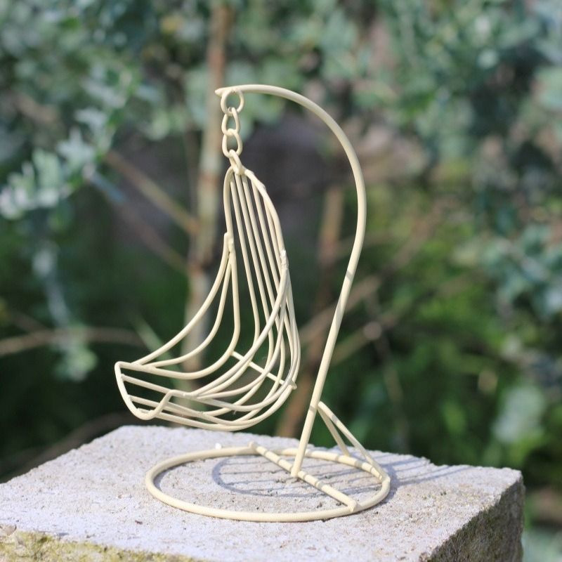 Garden Swing Chair - เก้าอี้แขวนเหล็กสไตล์วินเทจญี่ปุ่นขนาดเล็ก, เปลเหล็กสไตล์เรโทรสำหรับตกแต่งสวน, ของตกแต่งระเบียงและลานบ้าน