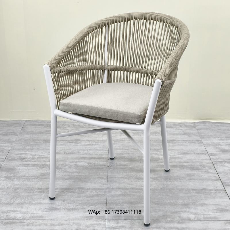 Outdoor Furniture Shop - เก้าอี้กาแฟแบบวางซ้อนกันได้ ทำจากอะลูมิเนียมแบบดั้งเดิม สำหรับร้านกาแฟ ระเบียง โรงแรม น้ำหนักเบา