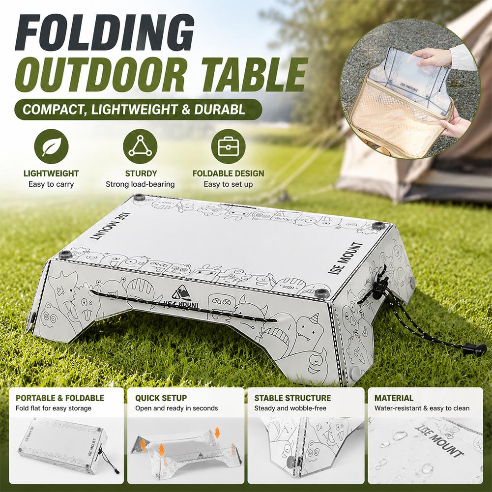 Outdoor Furniture Australia - โต๊ะพับสำหรับตั้งแคมป์ น้ำหนักเบาพิเศษ ถาดขนาดเล็ก วัสดุ PP อุปกรณ์เดินป่าแบบพกพา