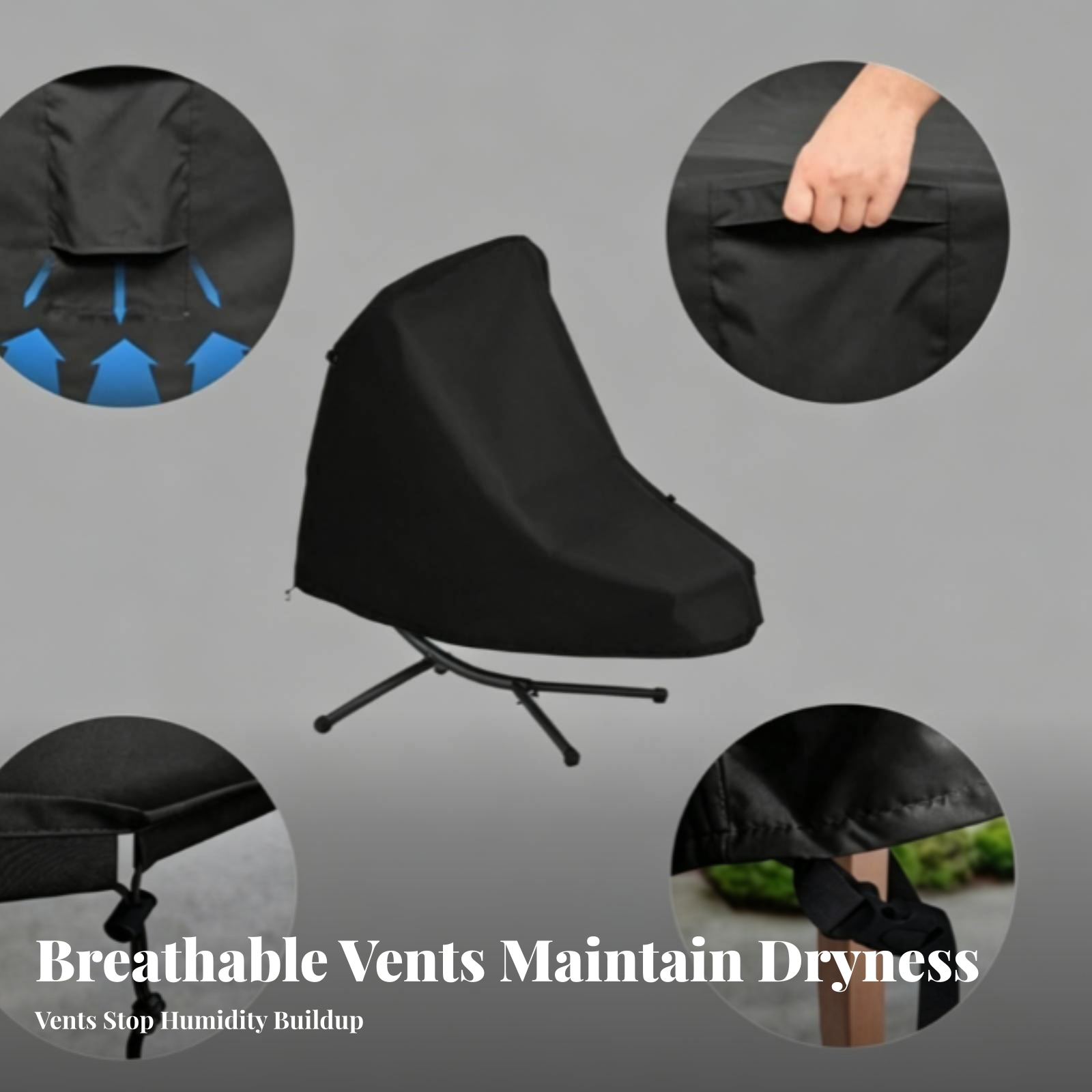 ผ้าคลุมเก้าอี้แขวนพร้อมสายรัดย - Outdoor Furniture Heavy Duty บทวิจารณ์และราคา
