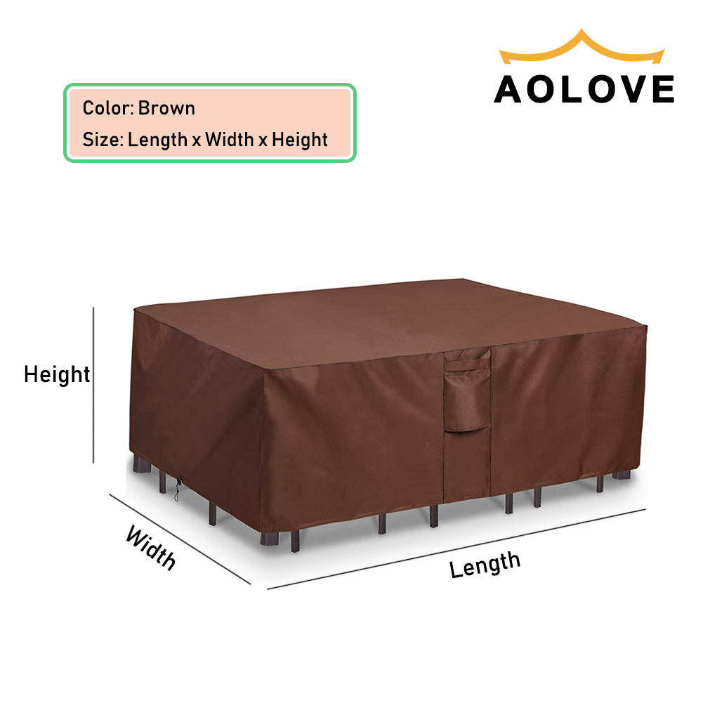 สีน้ําตาล 420D HEAVY DUTY กันน - Outdoor Furniture Arhaus บทวิจารณ์และราคา