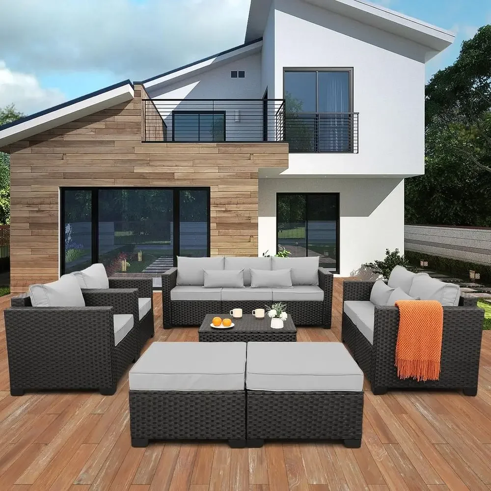ชุดเฟอร์นิเจอร์กลางแจ้งแบบ 7 ช - Outdoor Furniture With Storage For Cushions บทวิจารณ์และราคา