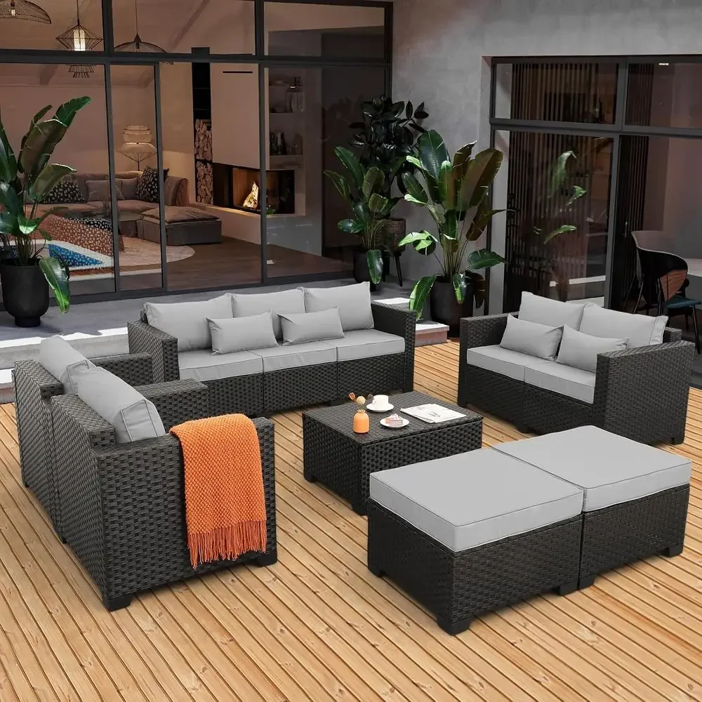 ชุดเฟอร์นิเจอร์กลางแจ้งแบบ 7 ช - Outdoor Furniture With Storage For Cushions บทวิจารณ์และราคา