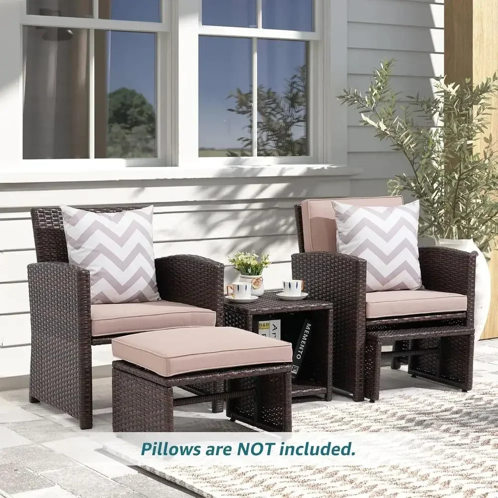 ชุดเฟอร์นิเจอร์กลางแจ้ง 5 ชิ้น - Outdoor Furniture With Storage For Cushions บทวิจารณ์และราคา