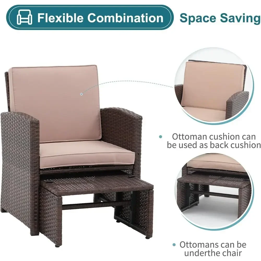 ชุดเฟอร์นิเจอร์กลางแจ้ง 5 ชิ้น - Outdoor Furniture With Storage For Cushions บทวิจารณ์และราคา