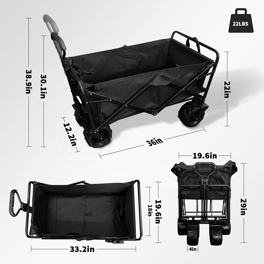 รถเข็นพับได้ขนาดใหญ่ ล้อใหญ่ ร - Outdoor Furniture Heavy Duty บทวิจารณ์และราคา