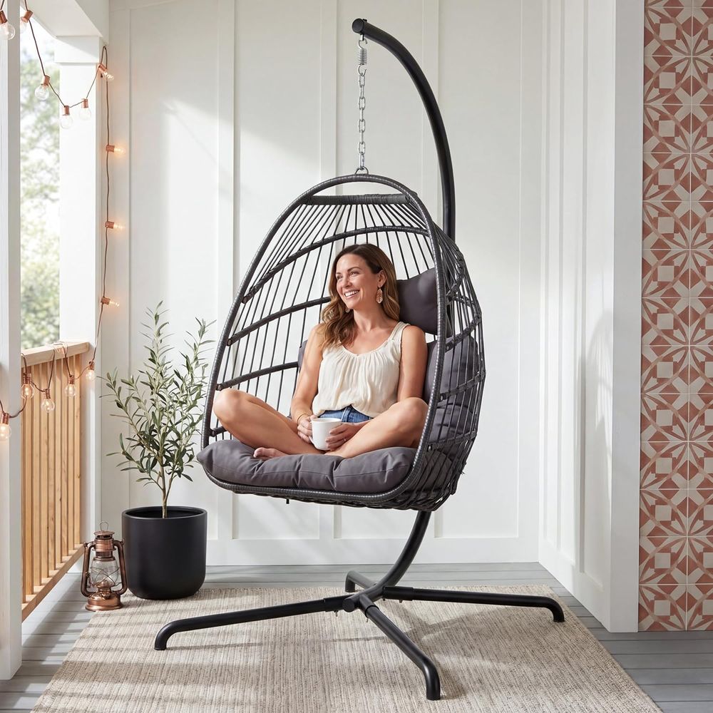 เก้าอี้แขวนรูปไข่สำหรับกลางแจ้ - Hanging Egg Chair บทวิจารณ์และราคา
