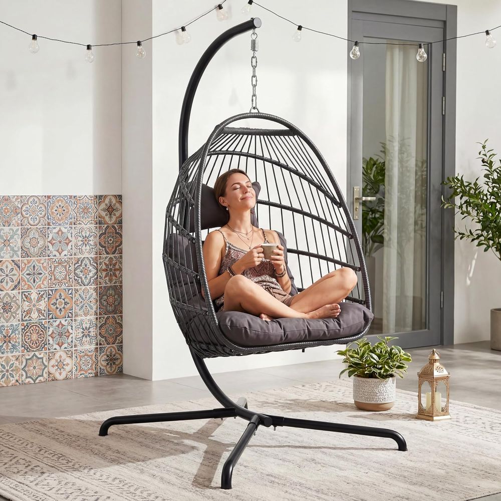 เก้าอี้แขวนรูปไข่สำหรับกลางแจ้ - Hanging Egg Chair บทวิจารณ์และราคา