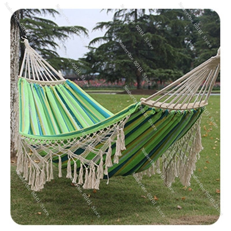 เปลญวนผ้าแคนวาสแบบคู่ พร้อมพู่ - Garden Swing Chair บทวิจารณ์และราคา