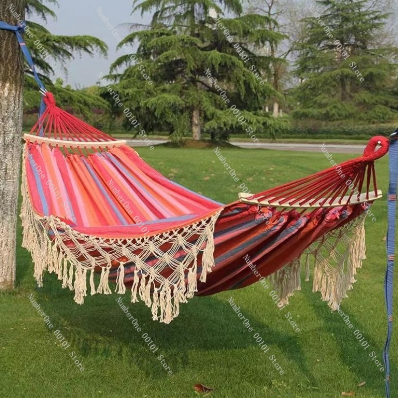 เปลญวนผ้าแคนวาสแบบคู่ พร้อมพู่ - Garden Swing Chair บทวิจารณ์และราคา