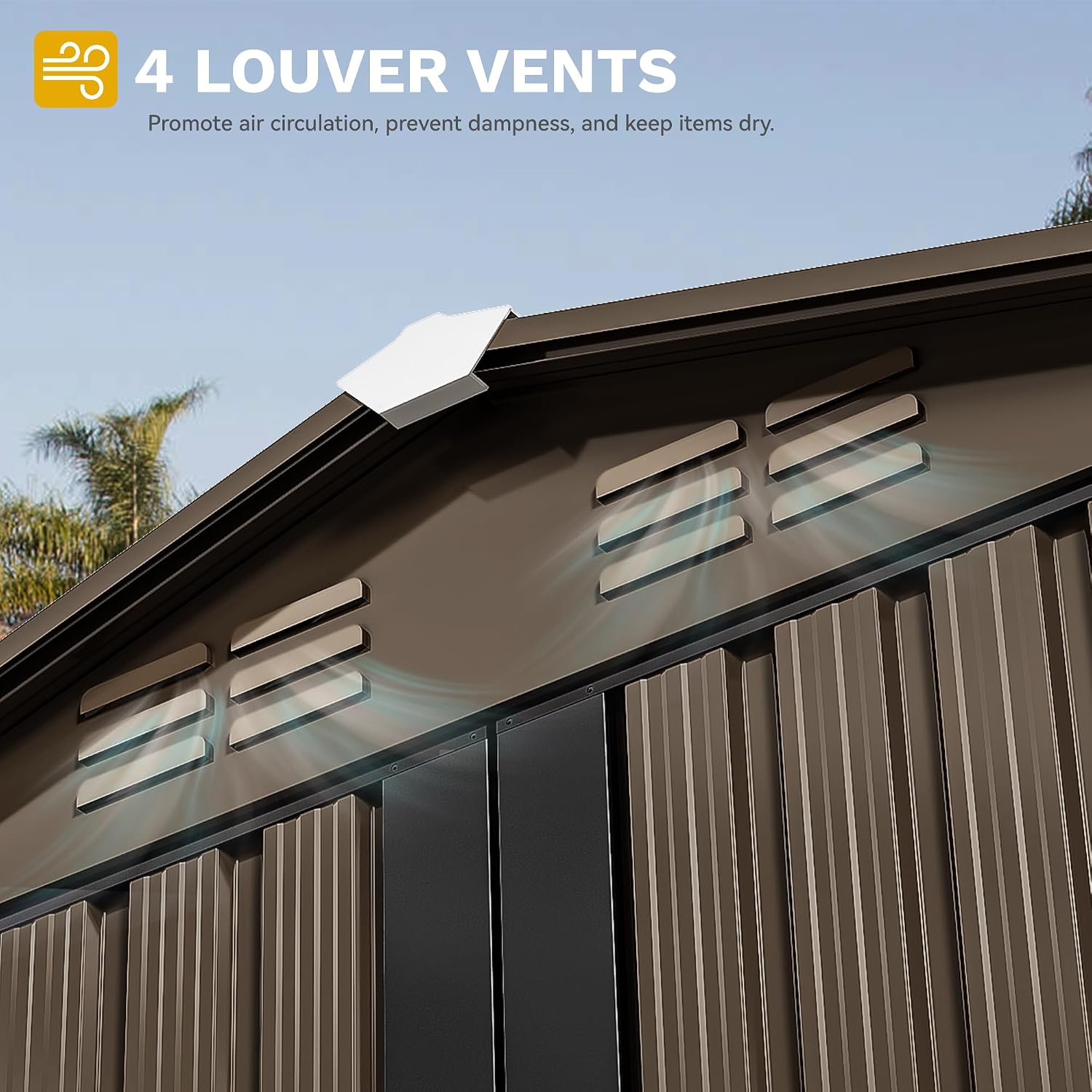 โรงเก็บของกลางแจ้งโลหะขนาด 6x4 - Outdoor Furniture Heavy Duty บทวิจารณ์และราคา