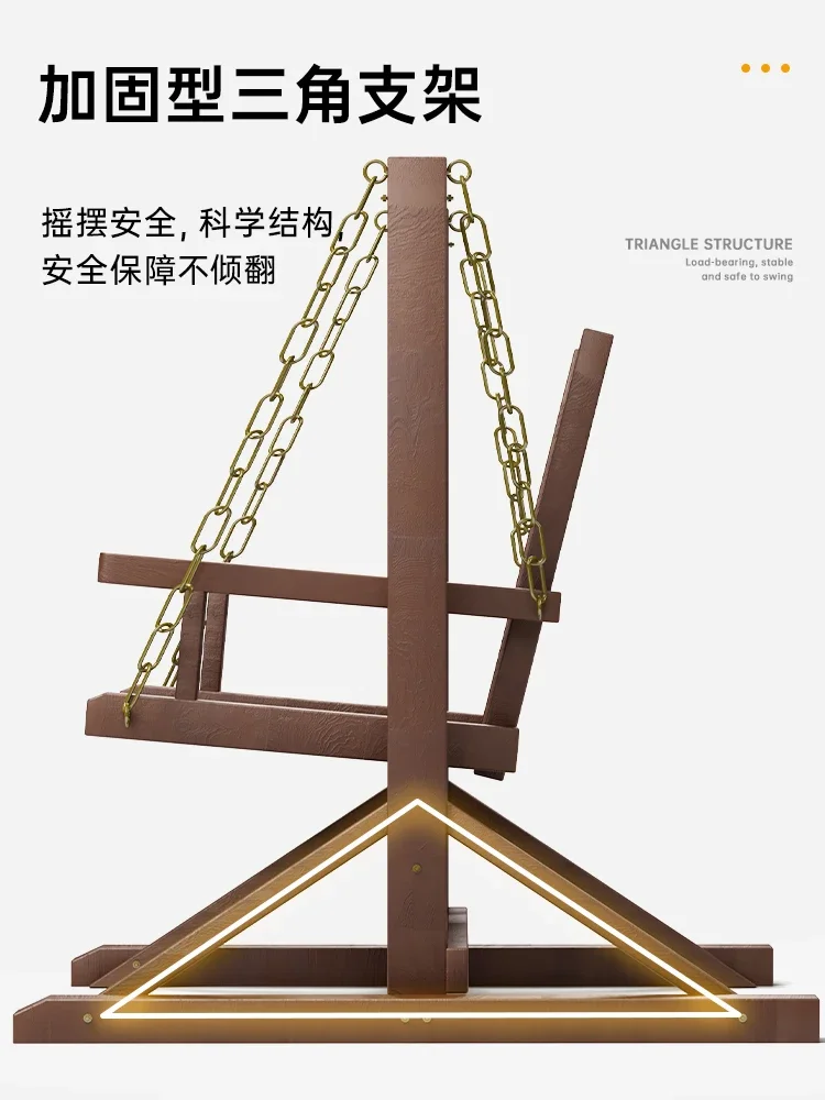เก้าอี้โยกแขวนไม้เนื้อแข็งสำหร - Garden Swing Chair บทวิจารณ์และราคา