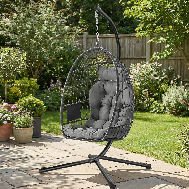 เก้าอี้แขวนทรงไข่พร้อมขาตั้ง – - Hanging Egg Chair บทวิจารณ์และราคา