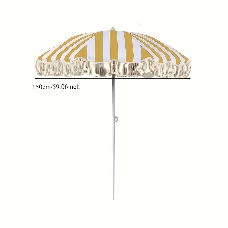 ร่มชายหาดตกแต่งพร้อมพู่ 1 ชิ้น - Outdoor Furniture Yellow บทวิจารณ์และราคา