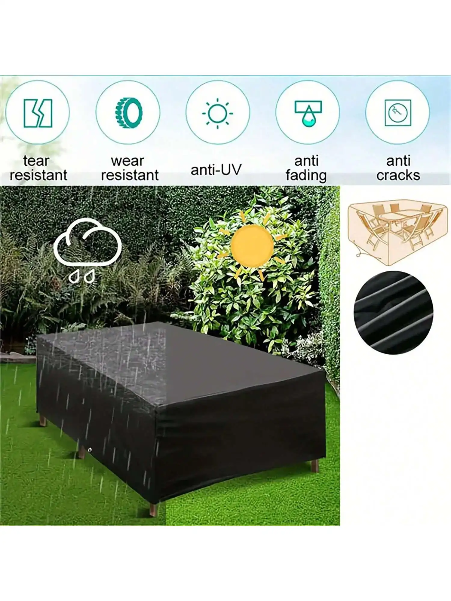 หลายขนาดลานกลางแจ้งสวนเฟอร์นิเ - Outdoor Furniture With Covers บทวิจารณ์และราคา