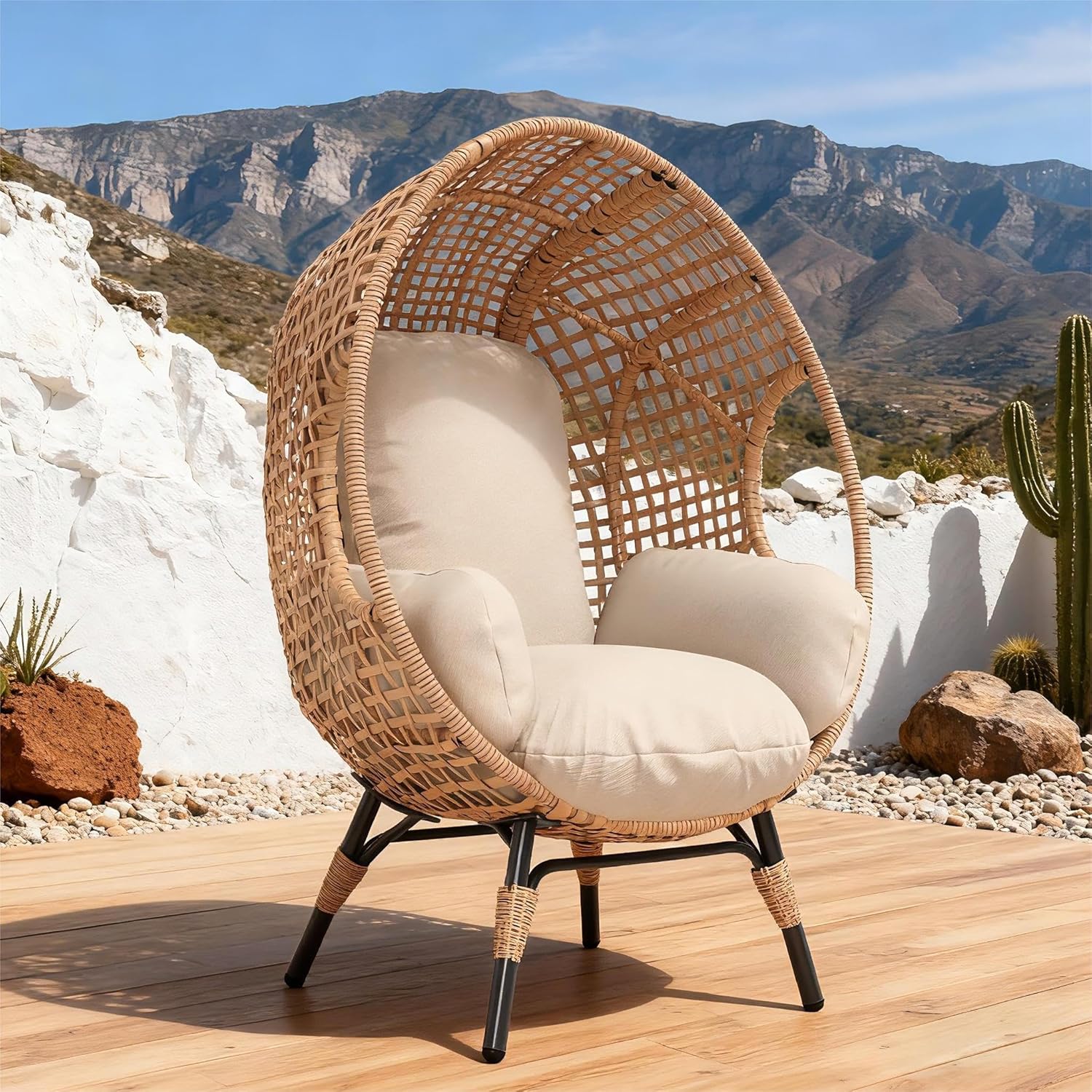 เก้าอี้แขวนทรงไข่ดีไซน์โค้งมน  - Hanging Egg Chair บทวิจารณ์และราคา