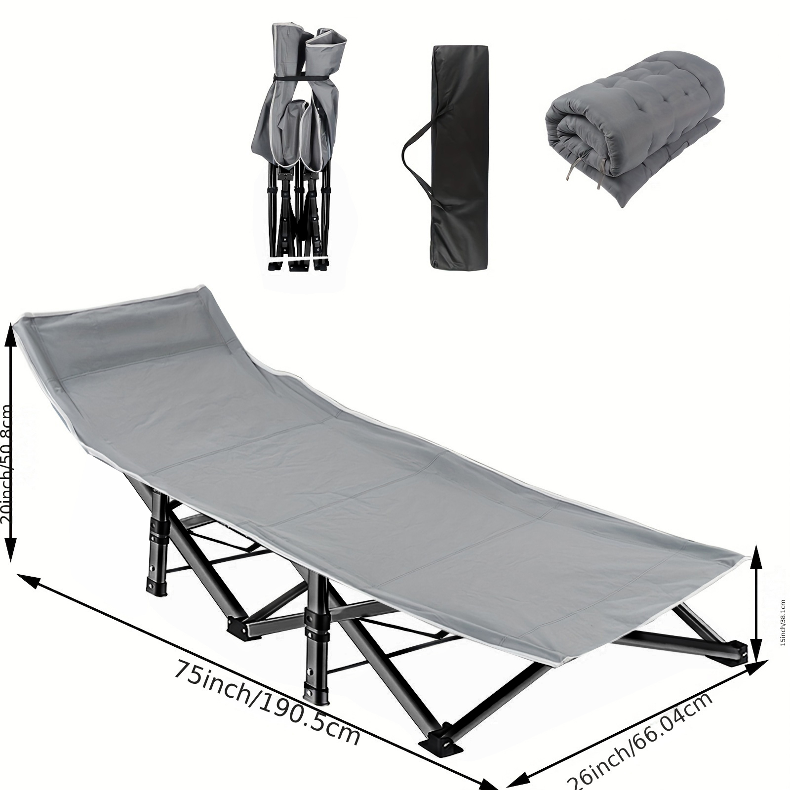เตียงพับสำหรับตั้งแคมป์แบบพกพา - Camping Cot Foldable บทวิจารณ์และราคา