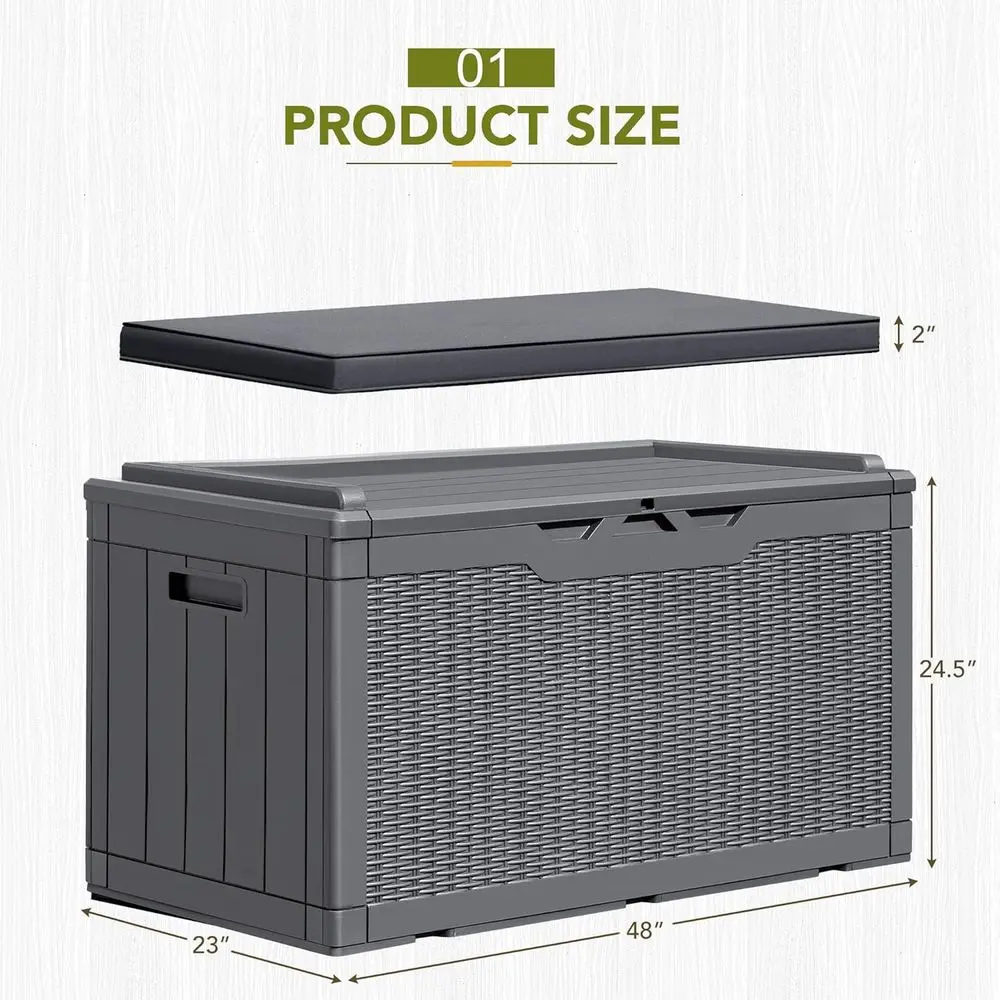 กล่องเก็บของแบบมีฝาล็อคขนาด 10 - Outdoor Furniture With Storage For Cushions บทวิจารณ์และราคา