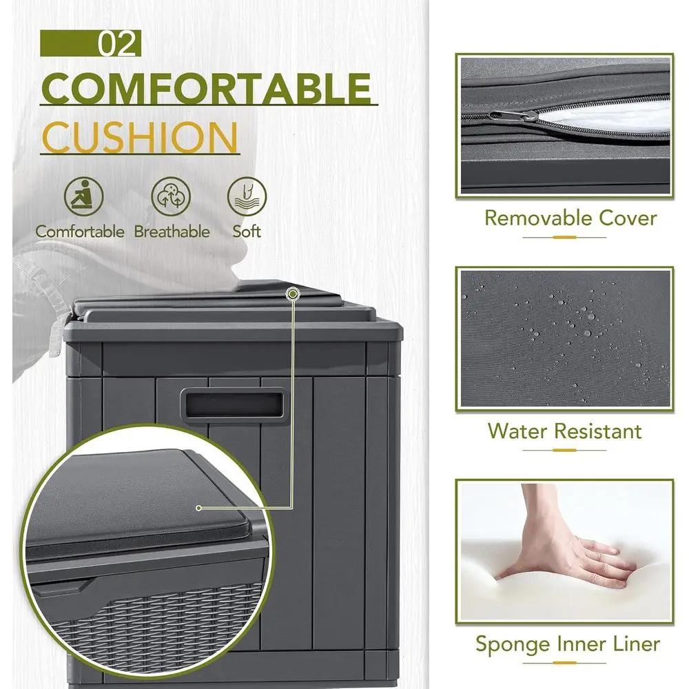 กล่องเก็บของแบบมีฝาล็อคขนาด 10 - Outdoor Furniture With Storage For Cushions บทวิจารณ์และราคา