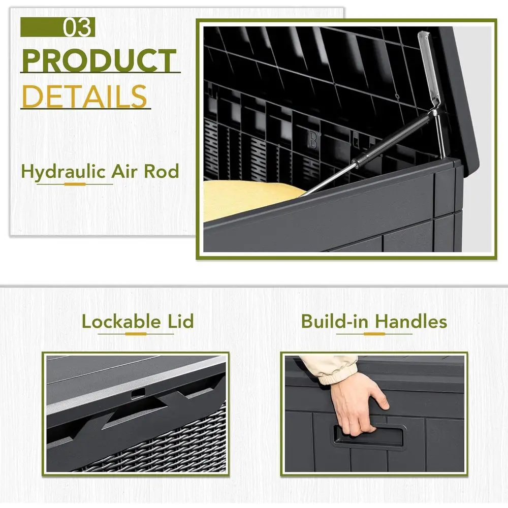 กล่องเก็บของแบบมีฝาล็อคขนาด 10 - Outdoor Furniture With Storage For Cushions บทวิจารณ์และราคา
