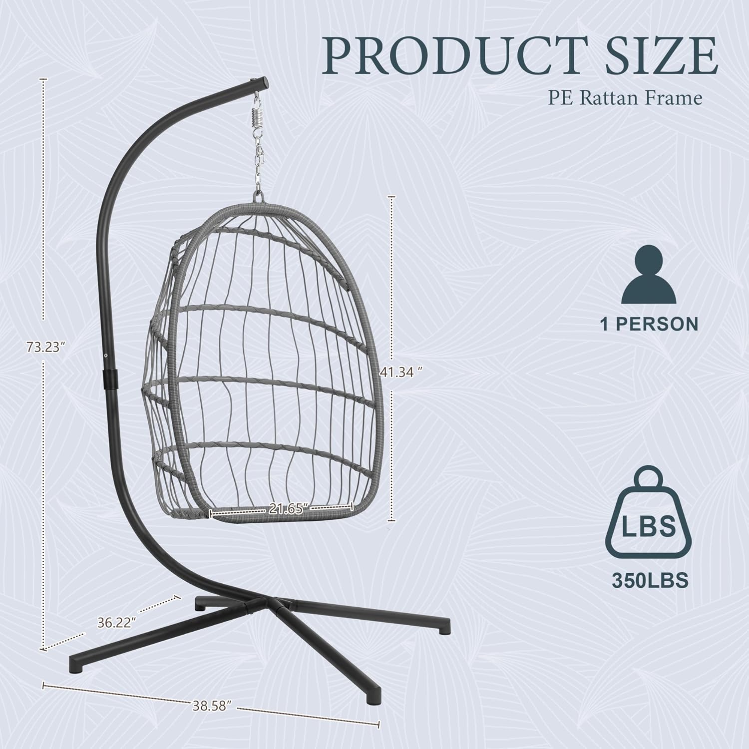 เก้าอี้แขวนทรงไข่สำหรับใช้ในร่ - Hanging Egg Chair บทวิจารณ์และราคา