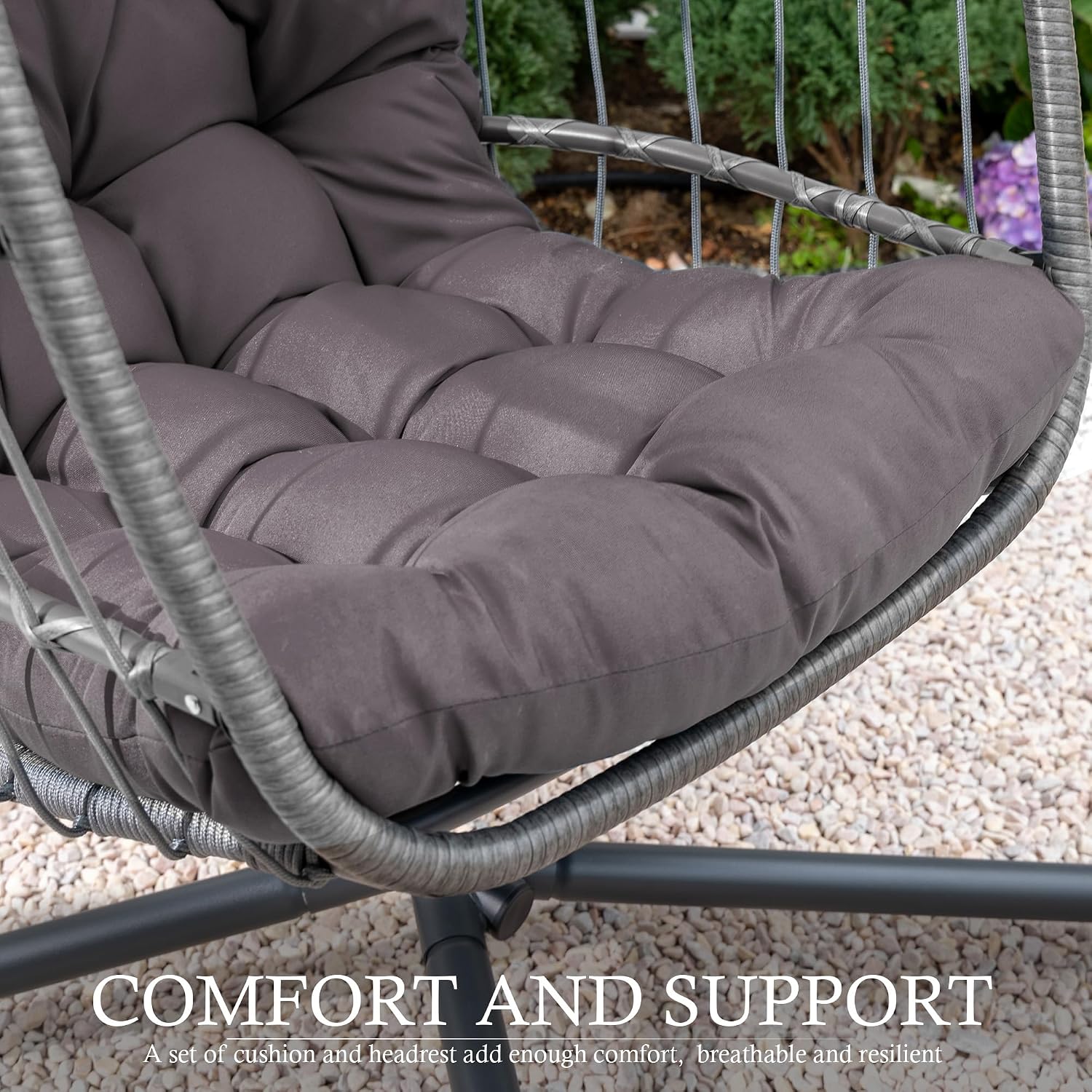 เก้าอี้แขวนทรงไข่สำหรับใช้ในร่ - Hanging Egg Chair บทวิจารณ์และราคา