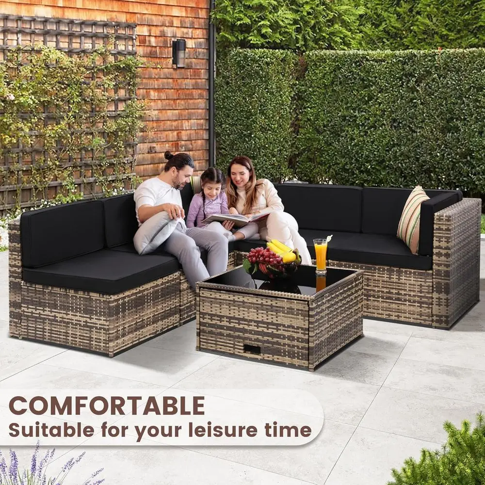 ชุดเฟอร์นิเจอร์กลางแจ้งแบบหวาย - Outdoor Furniture With Storage For Cushions บทวิจารณ์และราคา