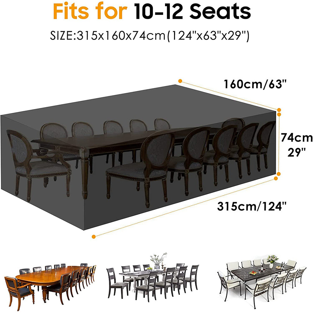 ผ้าคลุมโต๊ะสวนกันน้ำ ผ้าอ๊อกซ์ - Outdoor Furniture Heavy Duty บทวิจารณ์และราคา
