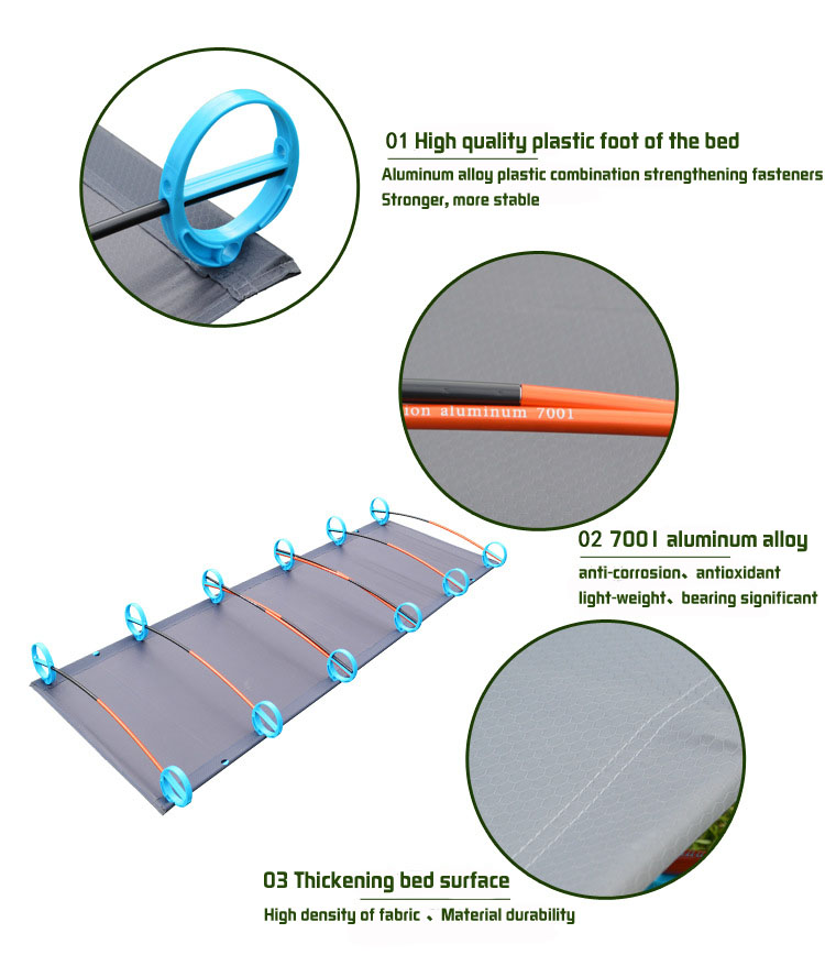 เตียงสนามพับได้ น้ำหนักเบา พกพ - Camping Cot Foldable บทวิจารณ์และราคา