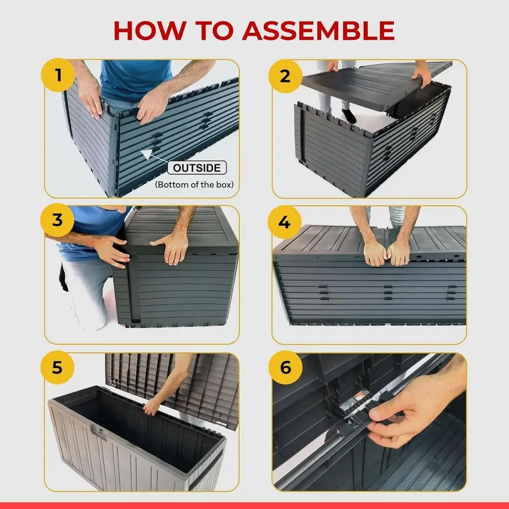 ถังเก็บของกลางแจ้งสีน้ำตาลขนาด - Outdoor Furniture With Storage For Cushions บทวิจารณ์และราคา