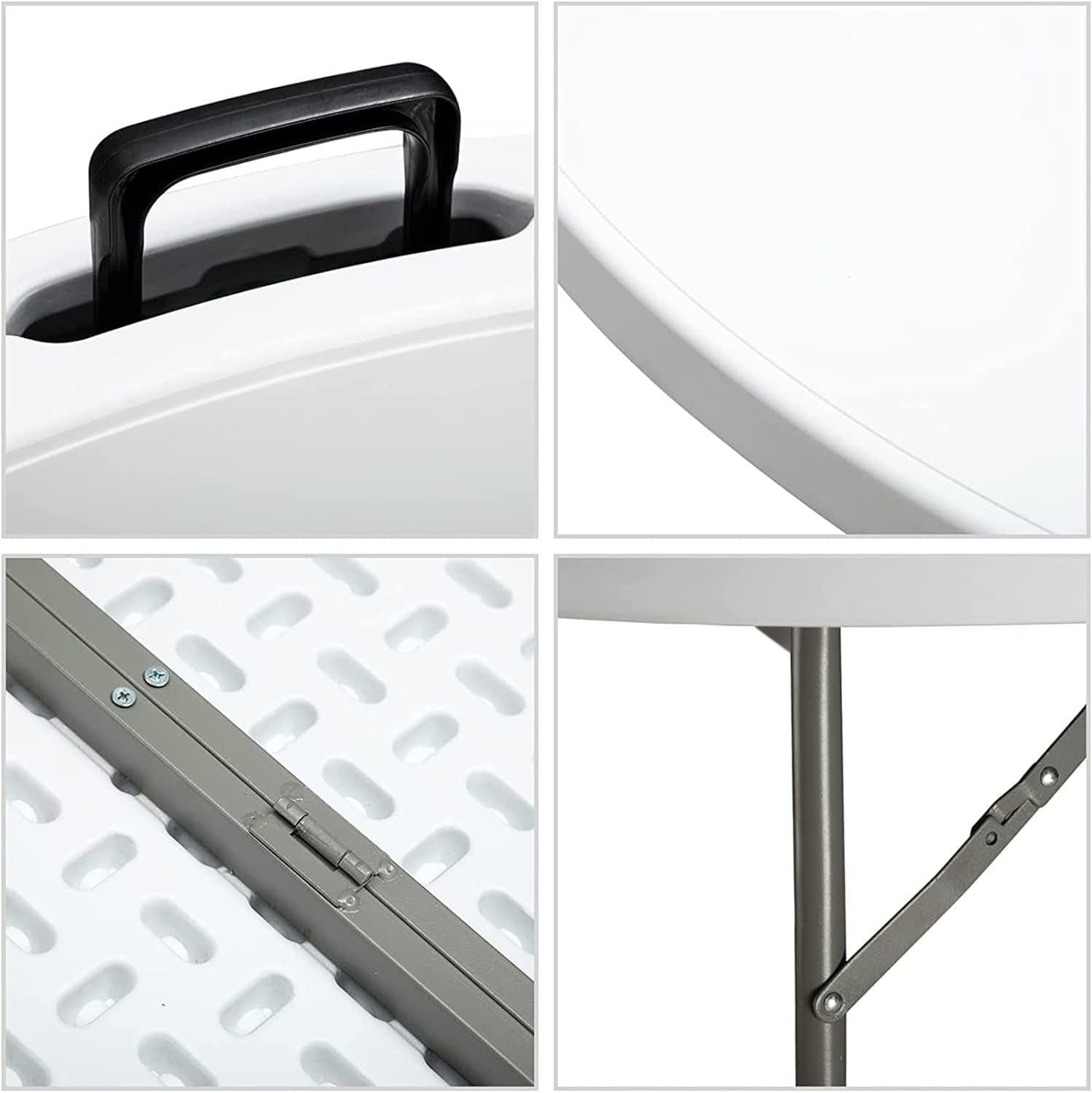 โต๊ะกลมพลาสติกสีขาวแบบพับได้ ข - Outdoor Furniture For Sale บทวิจารณ์และราคา