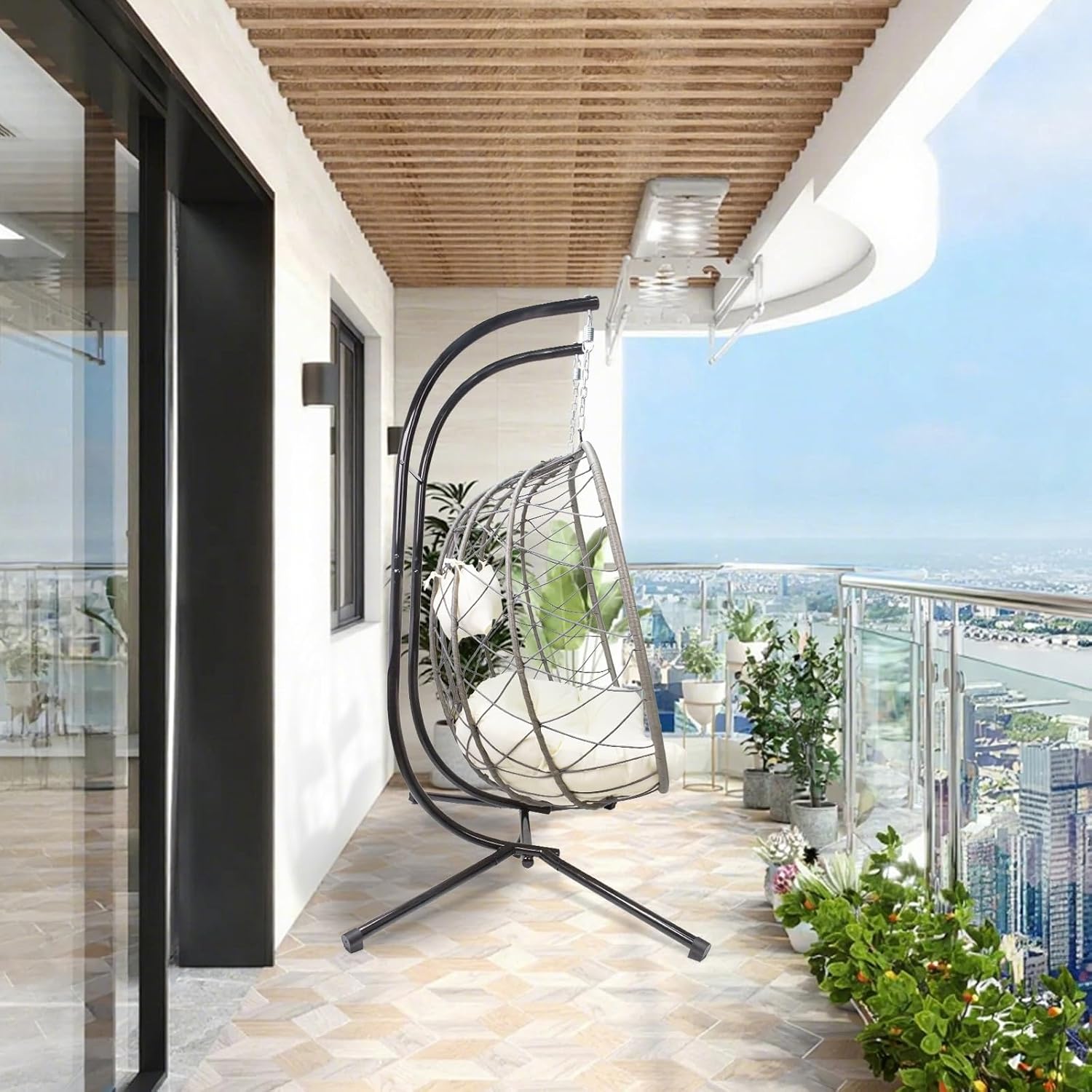 เก้าอี้ชิงช้ารูปทรงไข่พร้อมขาต - Hanging Egg Chair บทวิจารณ์และราคา