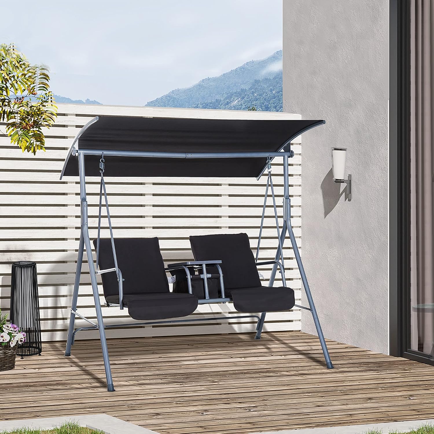 ชิงช้าสำหรับนั่งเล่นกลางแจ้ง 2 - Outdoor Furniture With Storage For Cushions บทวิจารณ์และราคา