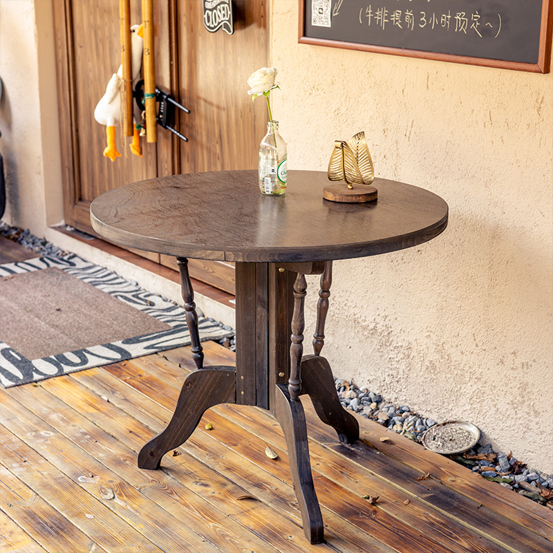 โต๊ะอาหารสไตล์เรโทร โต๊ะกลมพร้ - Outdoor Furniture Shop บทวิจารณ์และราคา