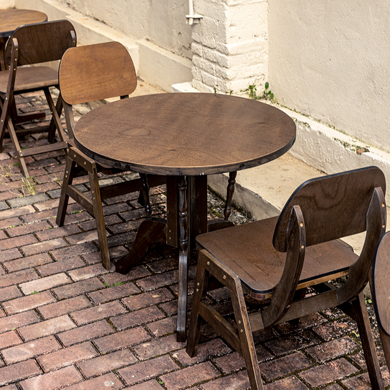 โต๊ะอาหารสไตล์เรโทร โต๊ะกลมพร้ - Outdoor Furniture Shop บทวิจารณ์และราคา