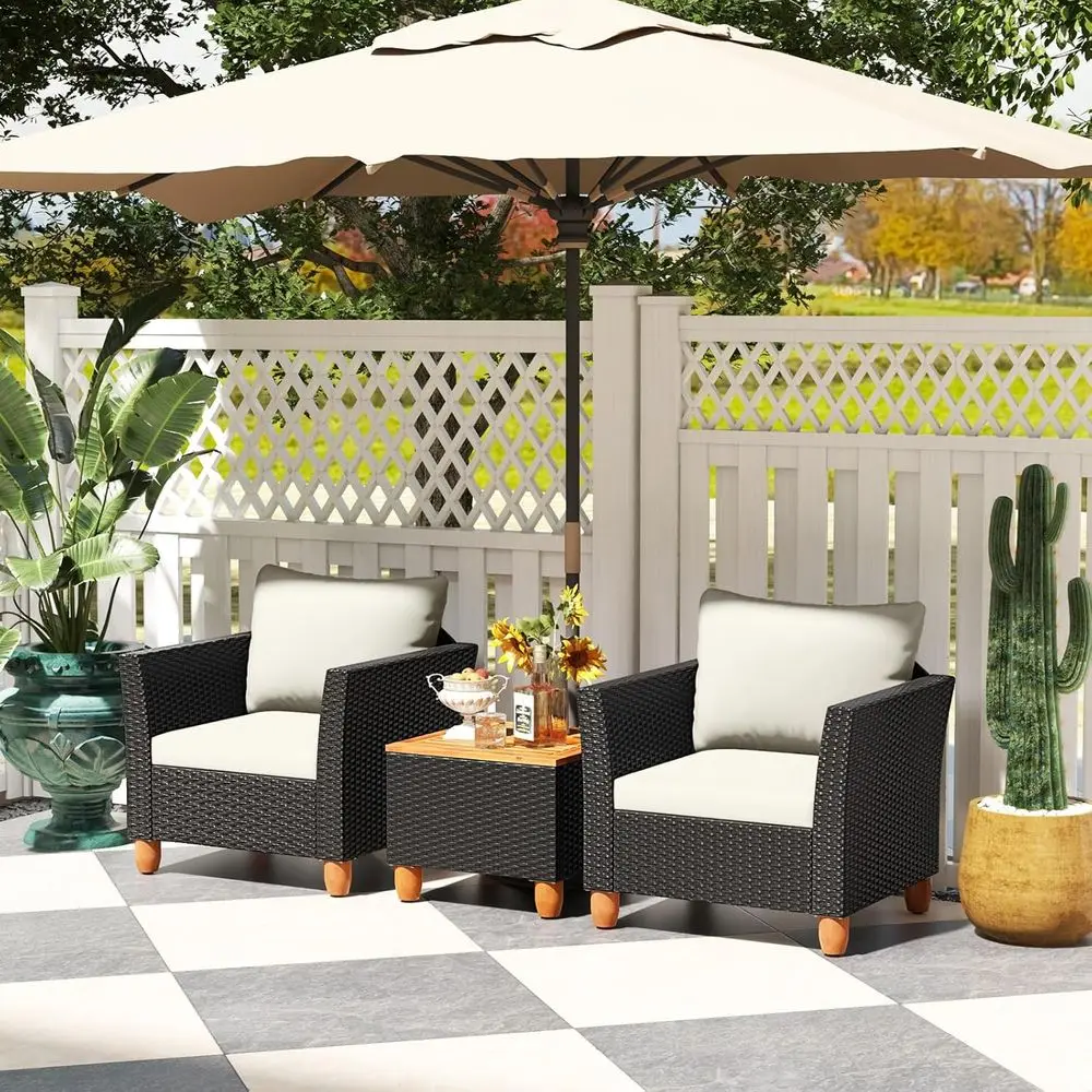 ชุดเฟอร์นิเจอร์กลางแจ้ง 3 ชิ้น - Outdoor Furniture With Storage For Cushions บทวิจารณ์และราคา