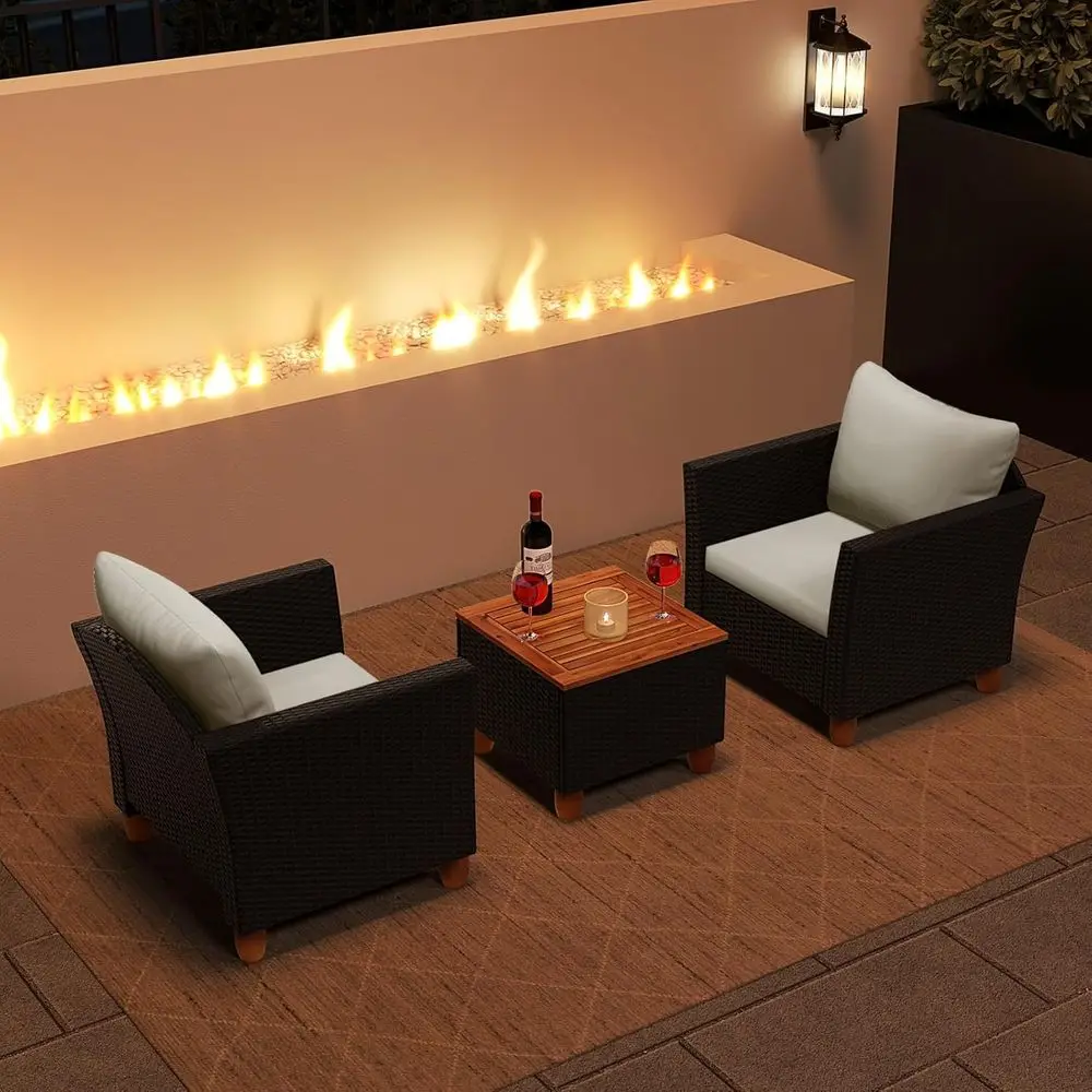ชุดเฟอร์นิเจอร์กลางแจ้ง 3 ชิ้น - Outdoor Furniture With Storage For Cushions บทวิจารณ์และราคา