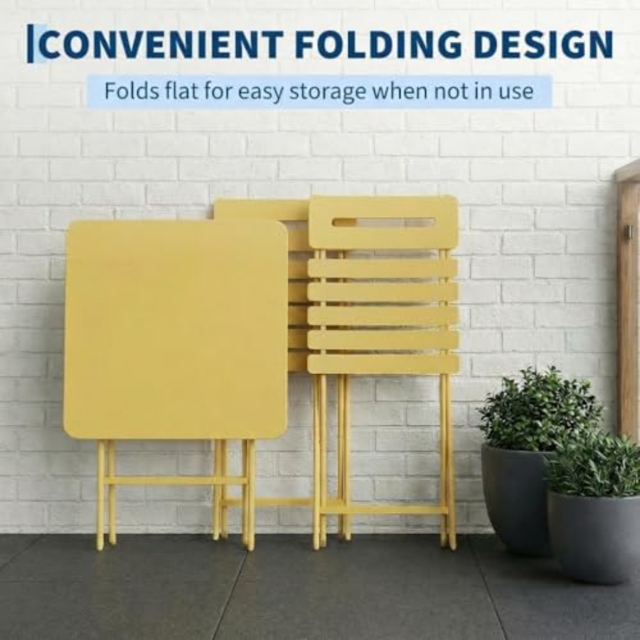 ชุดเฟอร์นิเจอร์บิสโทร 3 ชิ้นสำ - Outdoor Furniture Yellow บทวิจารณ์และราคา