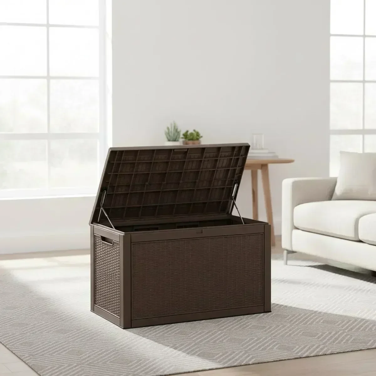 ม้านั่งเก็บของกลางแจ้งขนาดใหญ่ - Outdoor Furniture With Storage For Cushions บทวิจารณ์และราคา