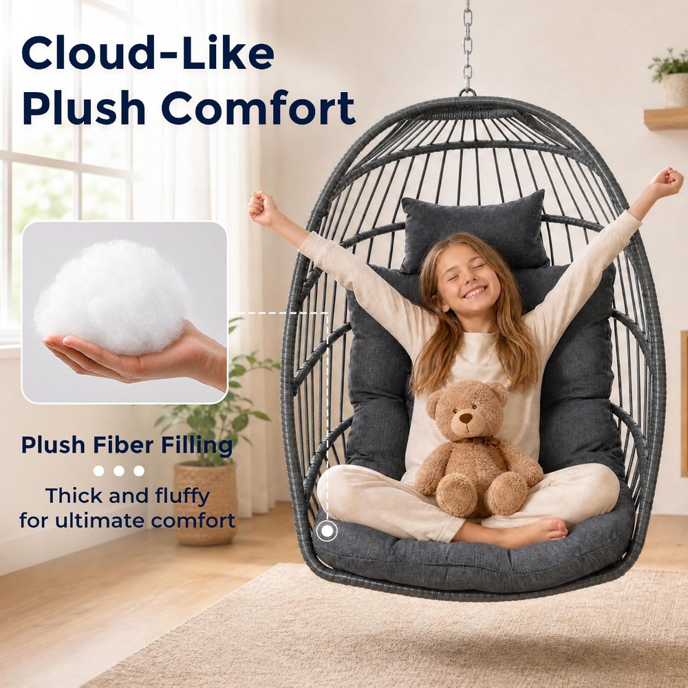 เก้าอี้ไข่กลางแจ้งพร้อมขาตั้ง, - Hanging Egg Chair บทวิจารณ์และราคา